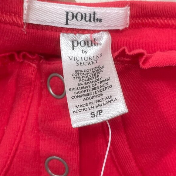NEW Pout By Victoria's Secret Size S Cami Wired Red Cotton NWT - Picture 5 of 5
